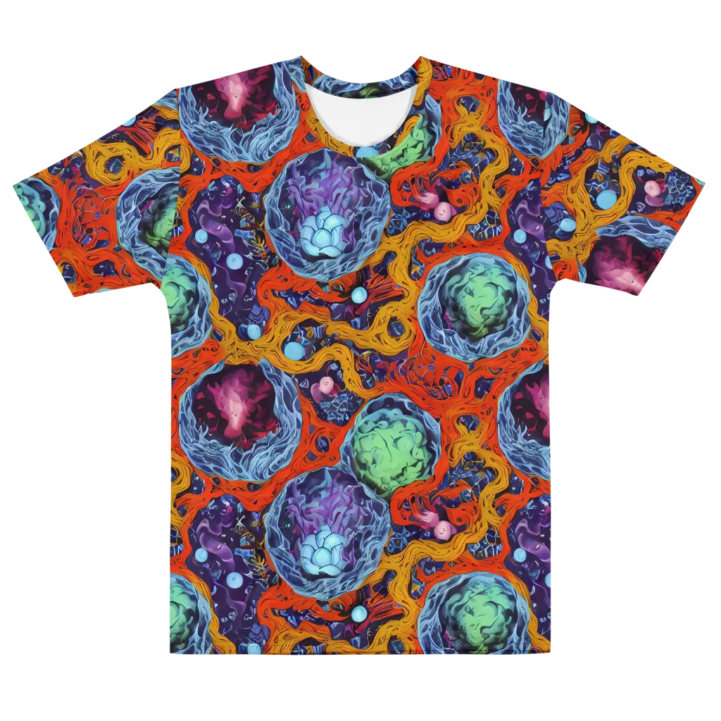 Nebula Reef on Men's Cotton Crew Neck T-Shirt — Front