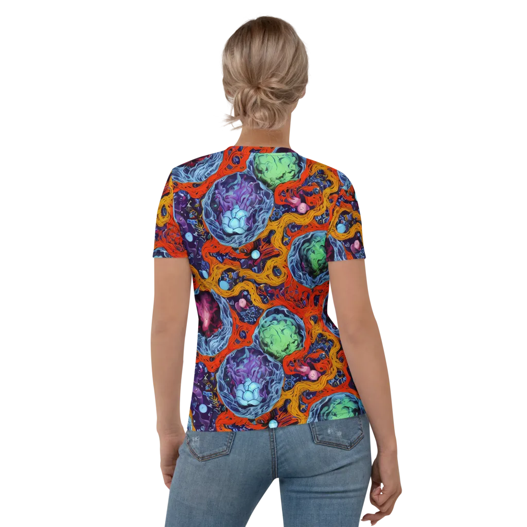 Nebula Reef on Women's Crew Neck T-Shirt — Back