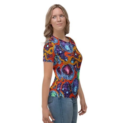 Nebula Reef on a Women's Crew Neck T-Shirt