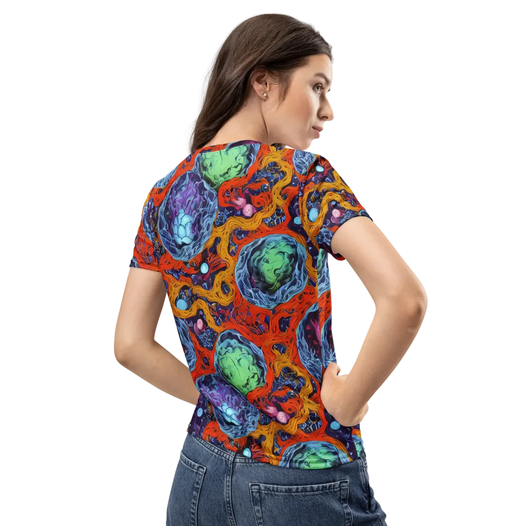 Nebula Reef on Women's Crew Neck T-Shirt — Back