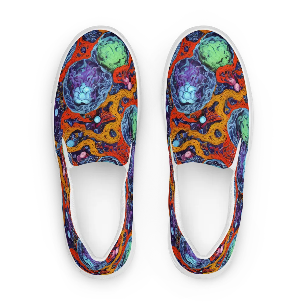 Nebula Reef on Men's Slip-On Canvas Shoes — Front