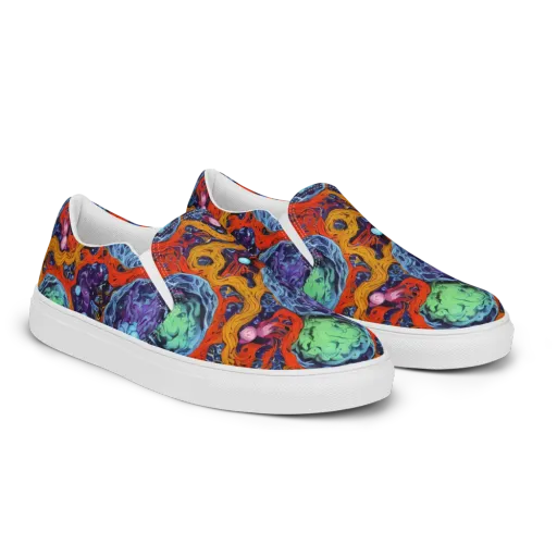 Nebula Reef on a Men's Slip-On Canvas Shoes