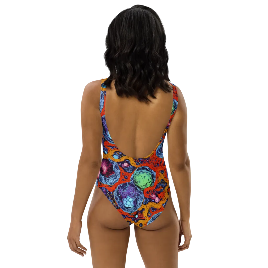 Nebula Reef on One-Piece Swimsuit — Back