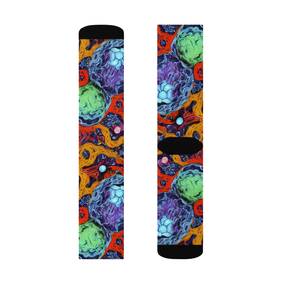 Nebula Reef on Socks — Left Sock