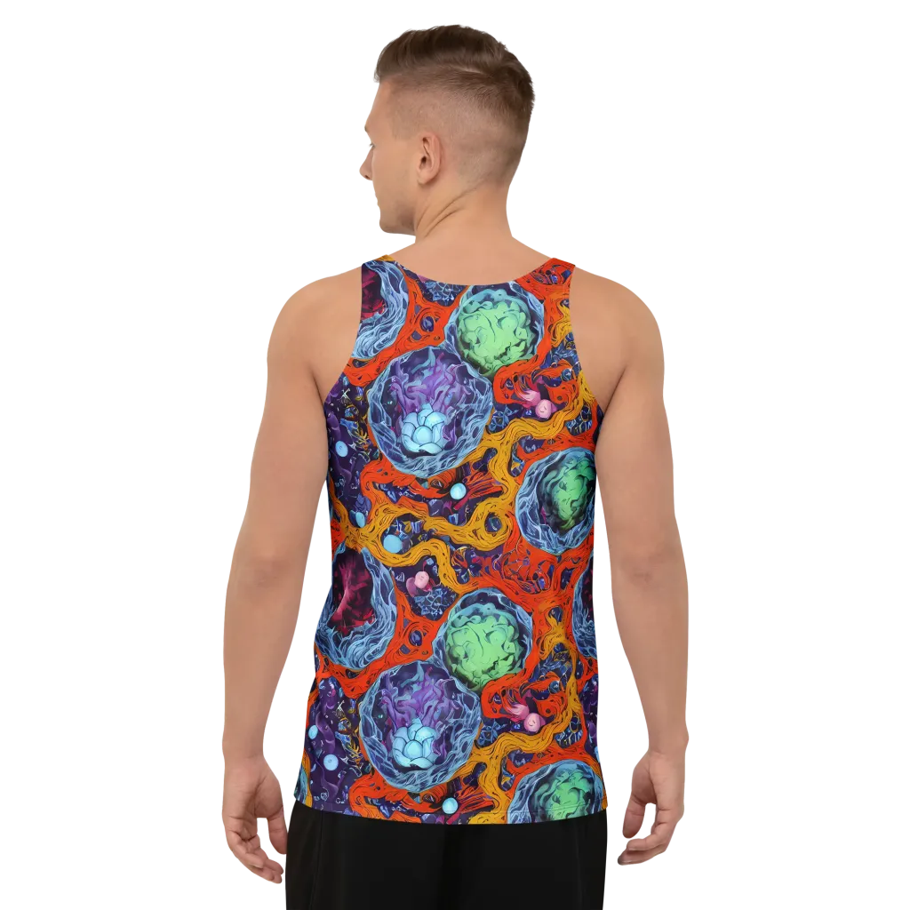 Nebula Reef on Men's Tank Top — Back