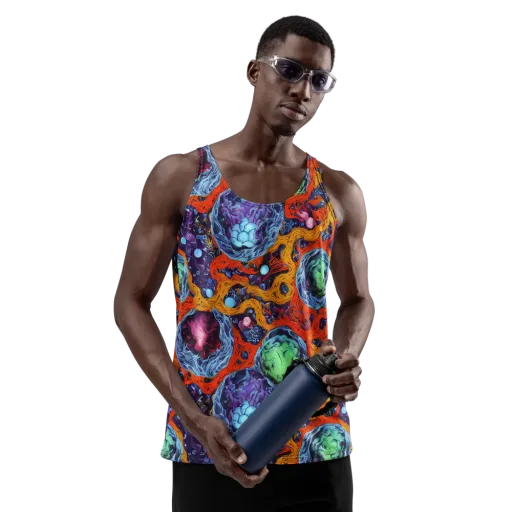 Nebula Reef on a Men's Tank Top