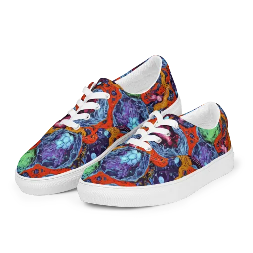 Nebula Reef on a Men's Lace-Up Canvas Shoes
