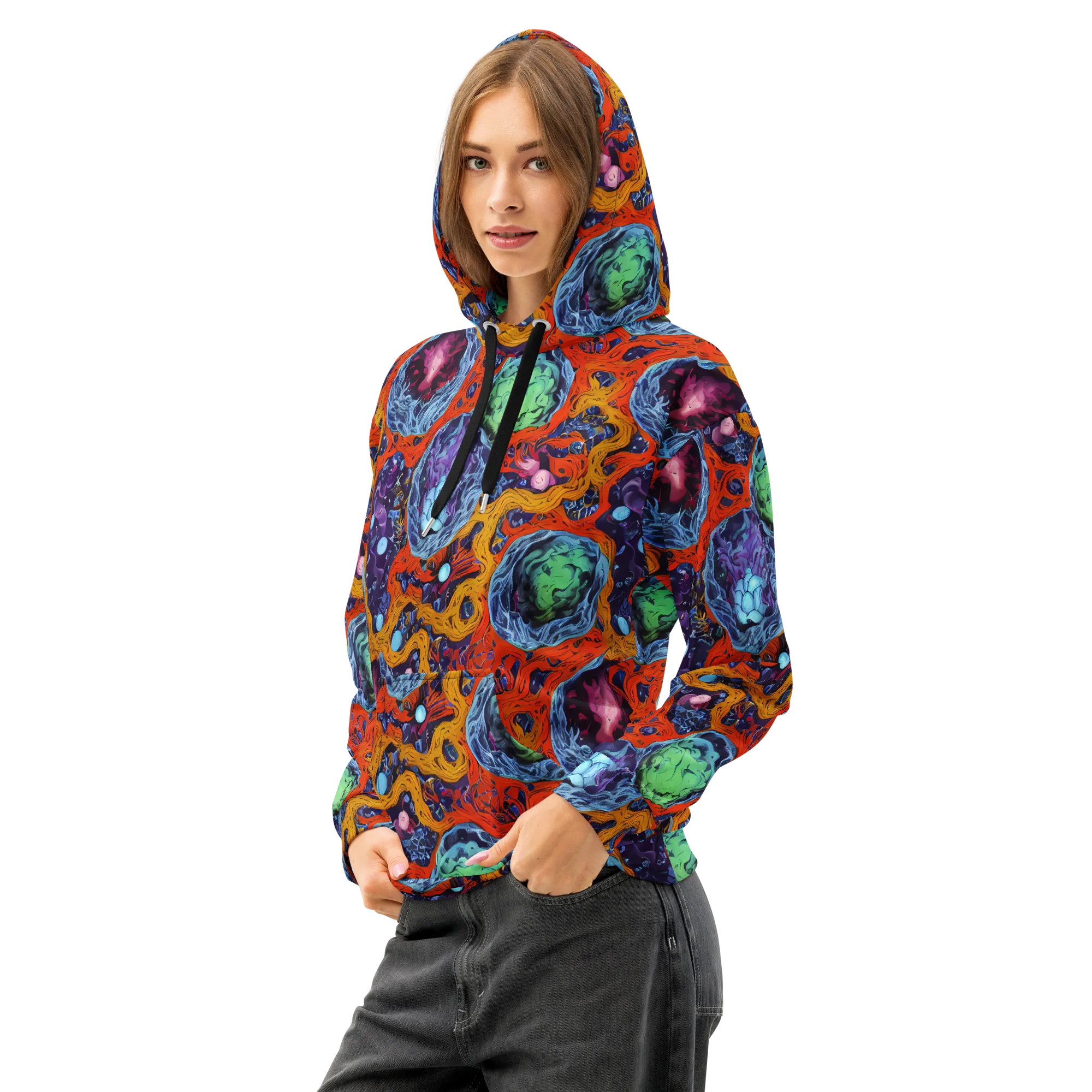 Nebula Reef on Cotton Hoodie — Left Front