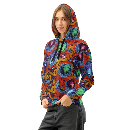 Nebula Reef on a Cotton Hoodie