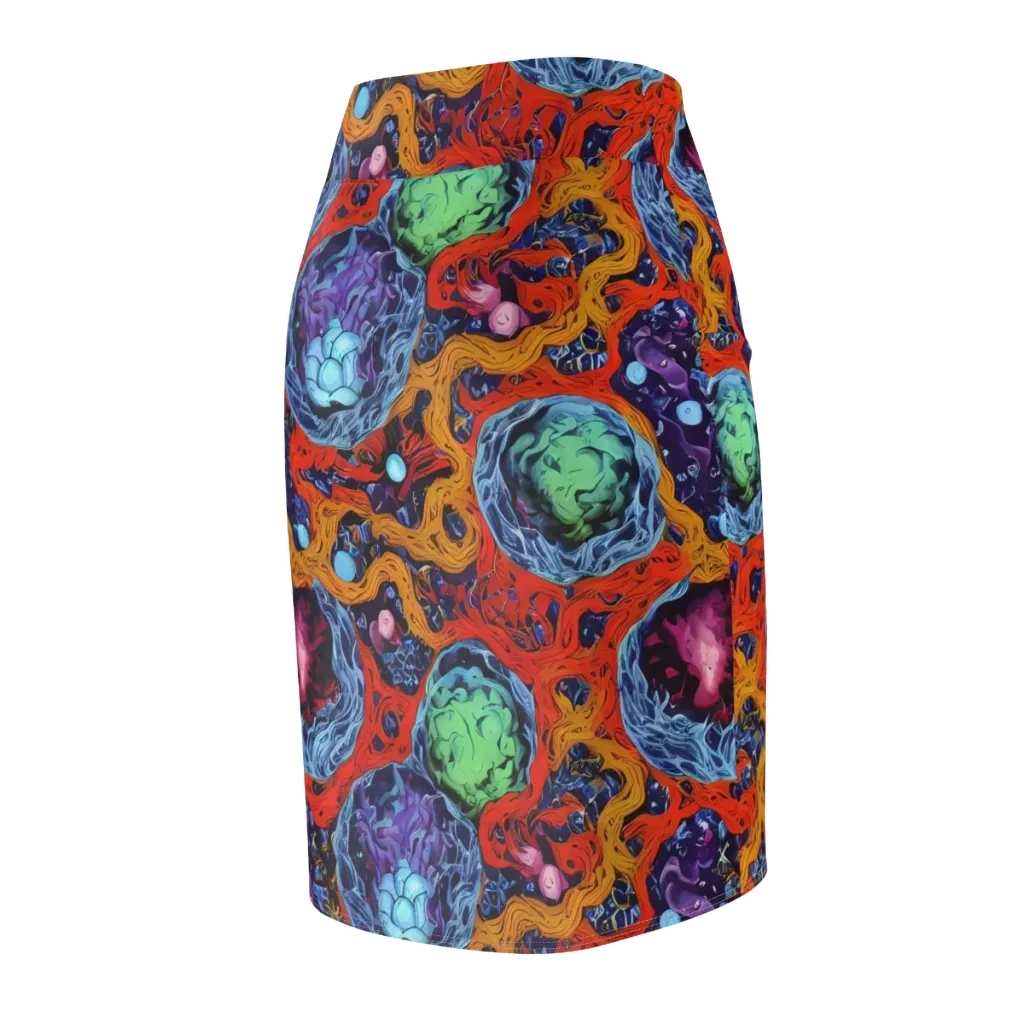Nebula Reef on Pencil Skirt — Back Side