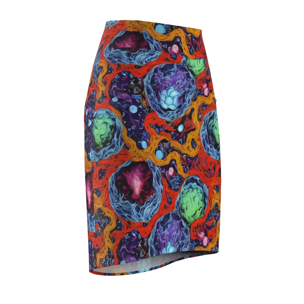 Nebula Reef on Pencil Skirt — Front Side