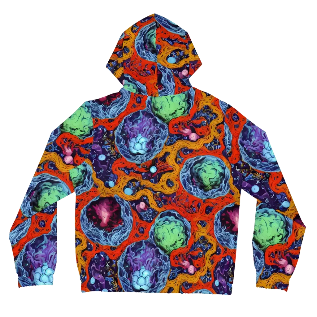 Nebula Reef on Women's Full-Zip Hoodie — Back