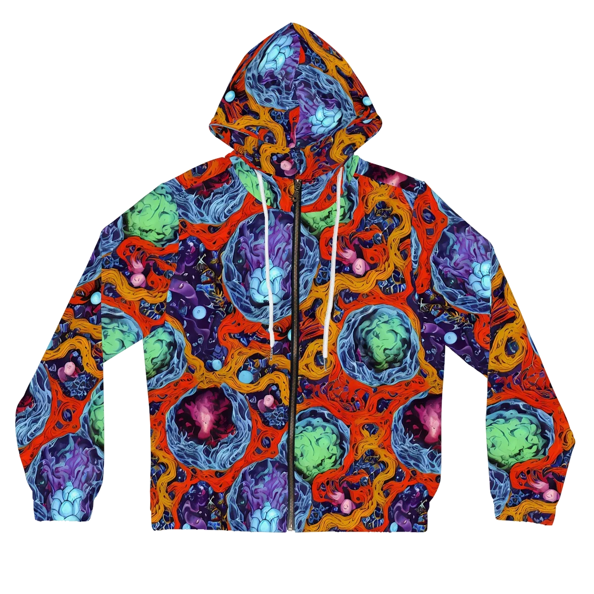 Nebula Reef on Women's Full-Zip Hoodie — Front
