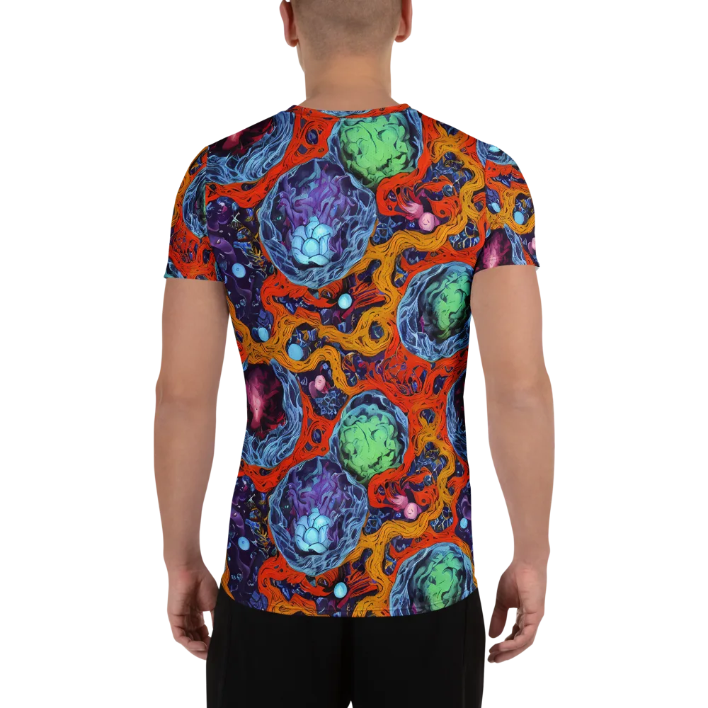 Nebula Reef on Men's Athletic T-Shirt — Back