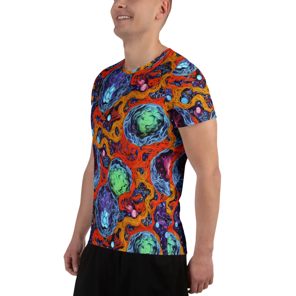Nebula Reef on Men's Athletic T-Shirt — Left