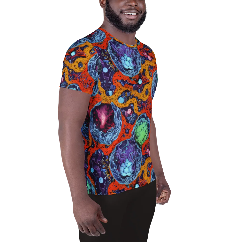 Nebula Reef on Men's Athletic T-Shirt — Right