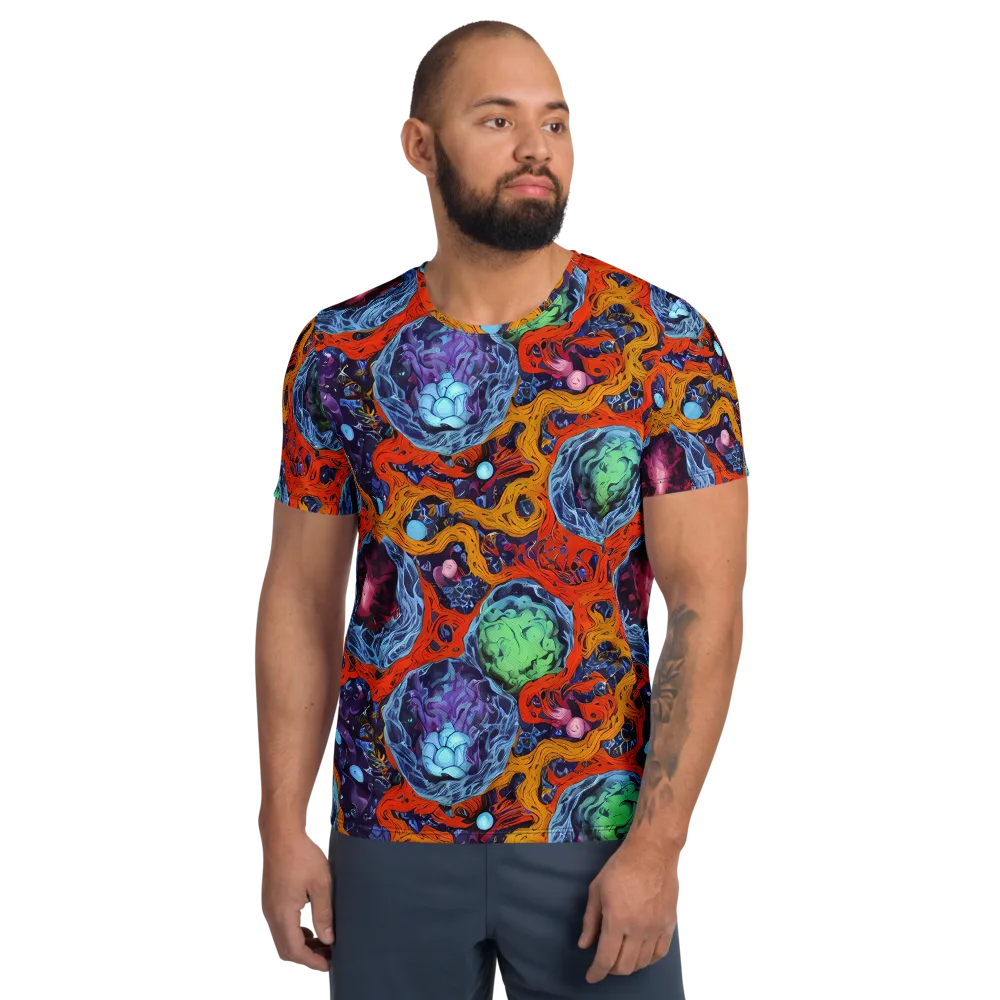 Nebula Reef on Men's Athletic T-Shirt — Front