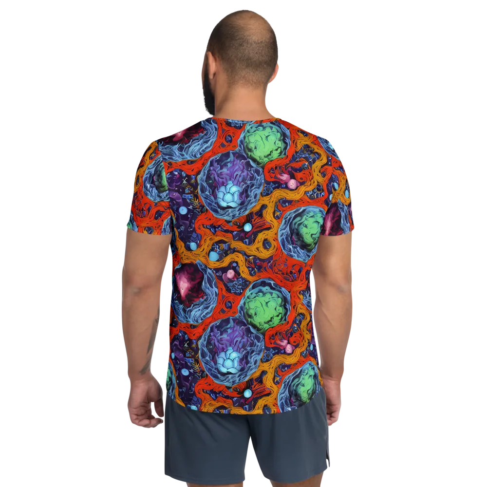 Nebula Reef on Men's Athletic T-Shirt — Back