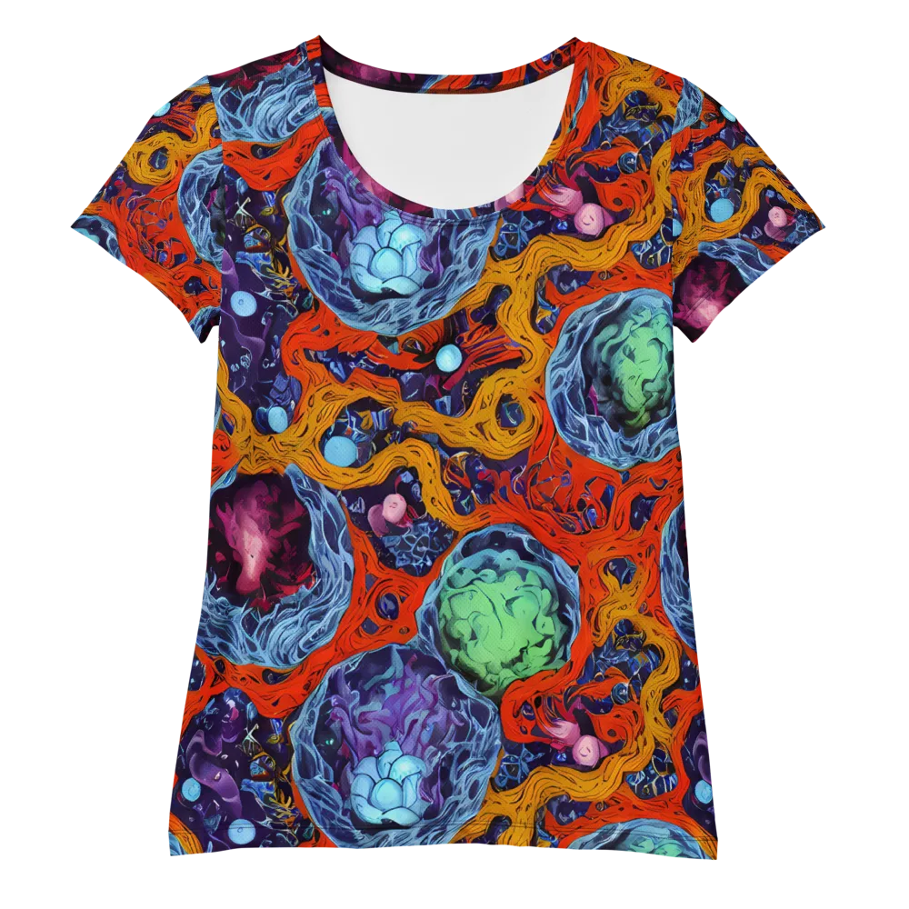 Nebula Reef on Women's Athletic T-Shirt — Front