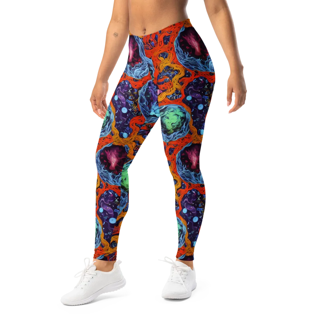 Nebula Reef on Leggings — Left Front