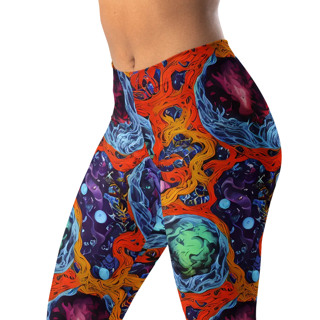 Nebula Reef on Leggings — Left Front