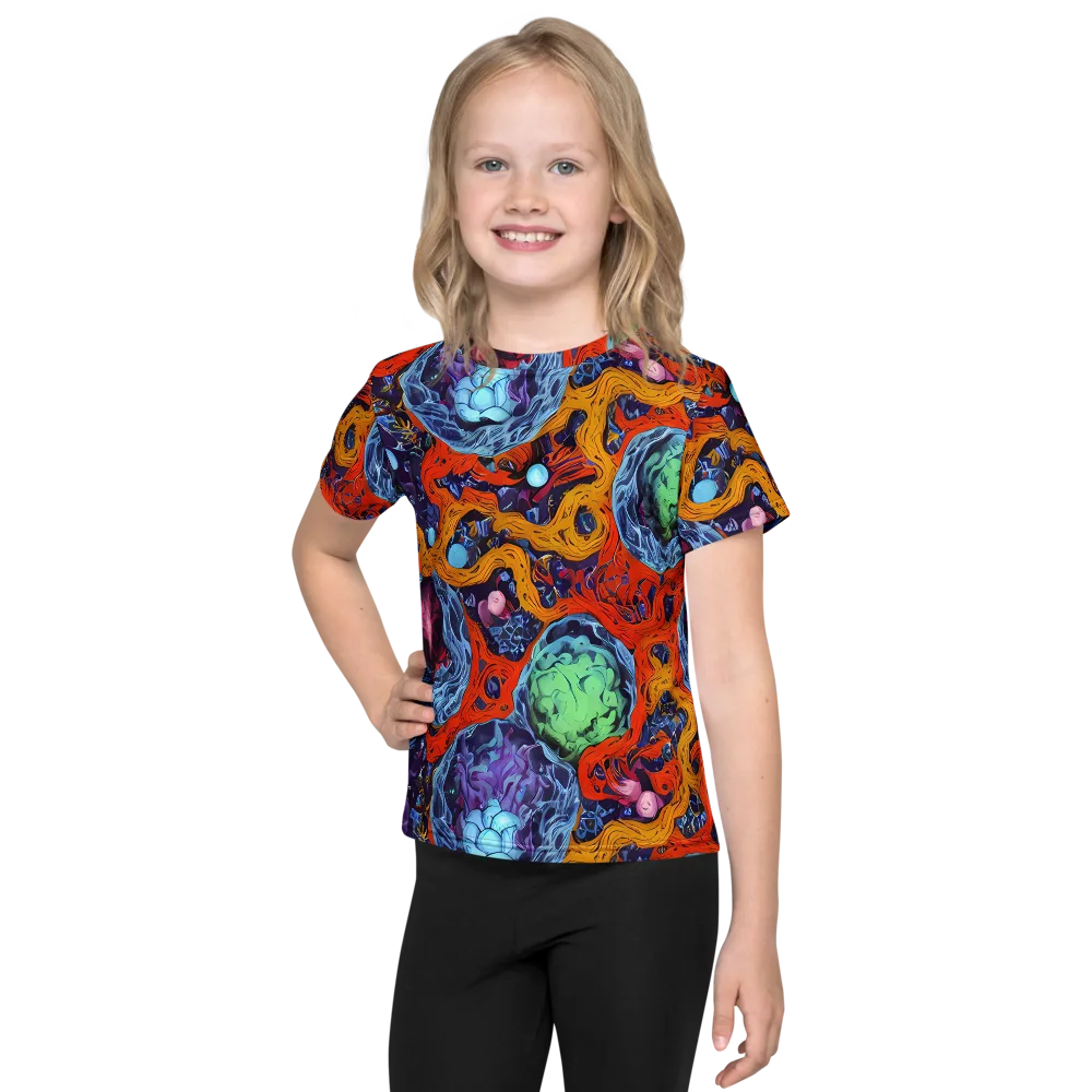 Nebula Reef on Kids Crew Neck T-Shirt — Front