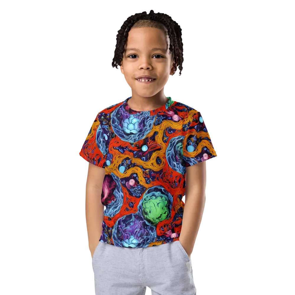 Nebula Reef on Kids Crew Neck T-Shirt — Front