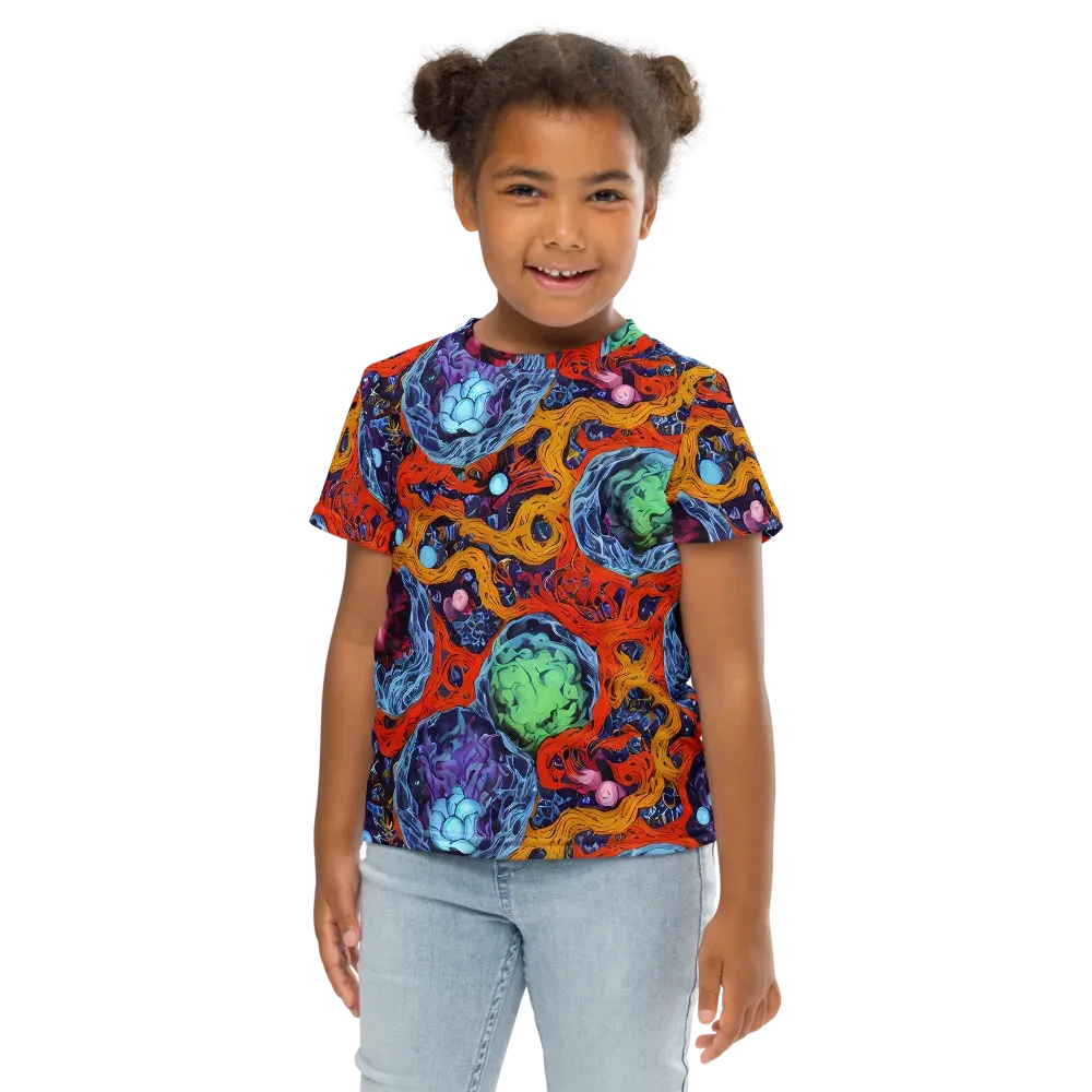 Nebula Reef on Kids Crew Neck T-Shirt — Front