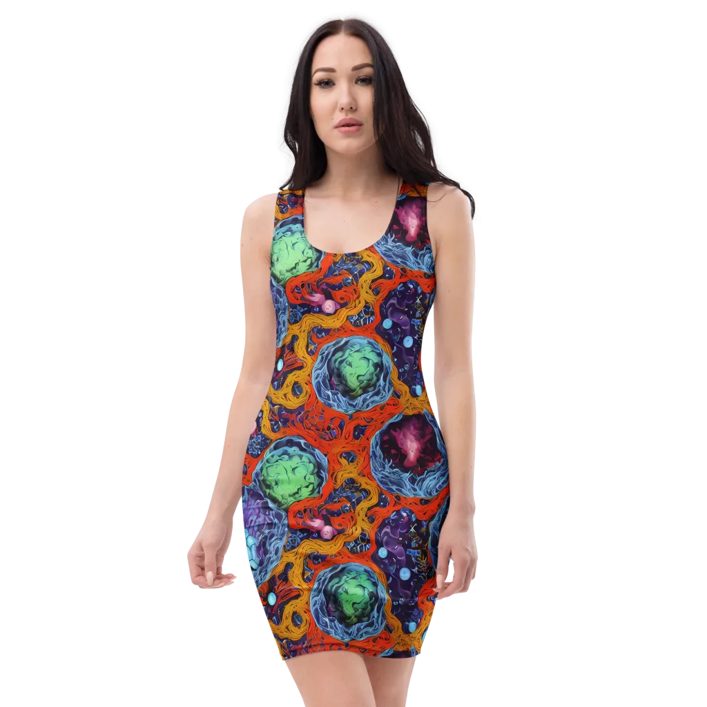 Nebula Reef on Bodycon Dress — Front