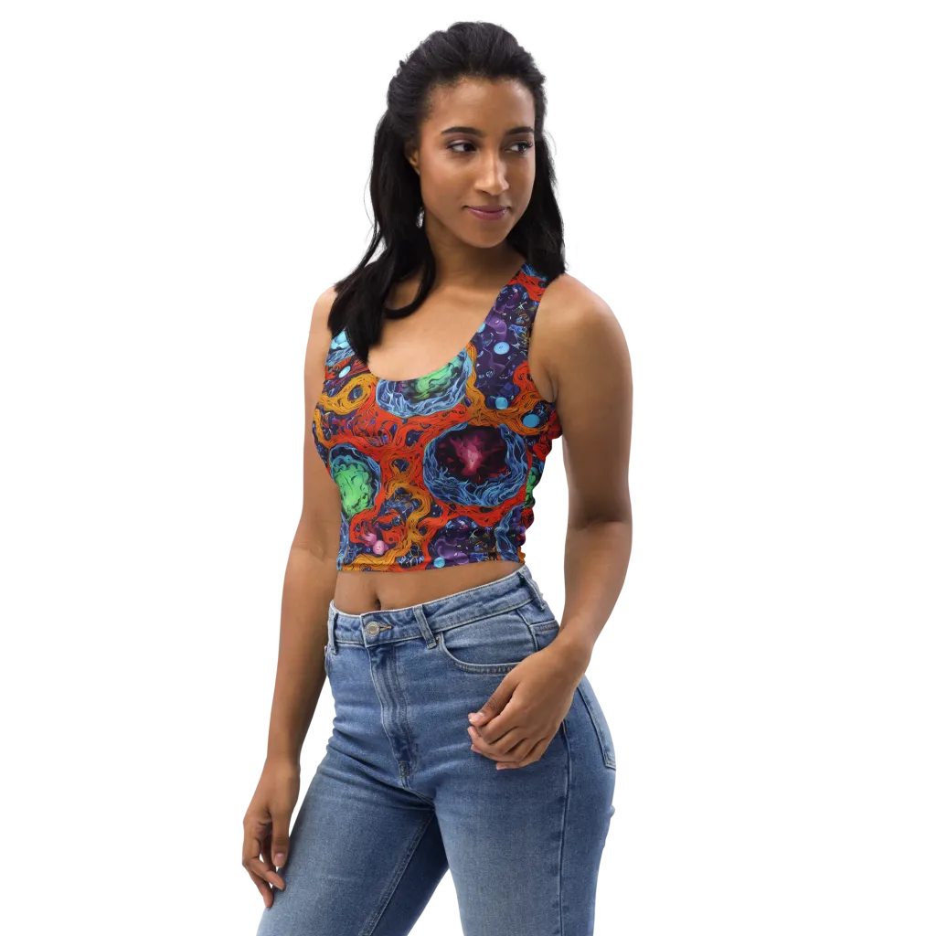 Nebula Reef on Crop Top — Left Front