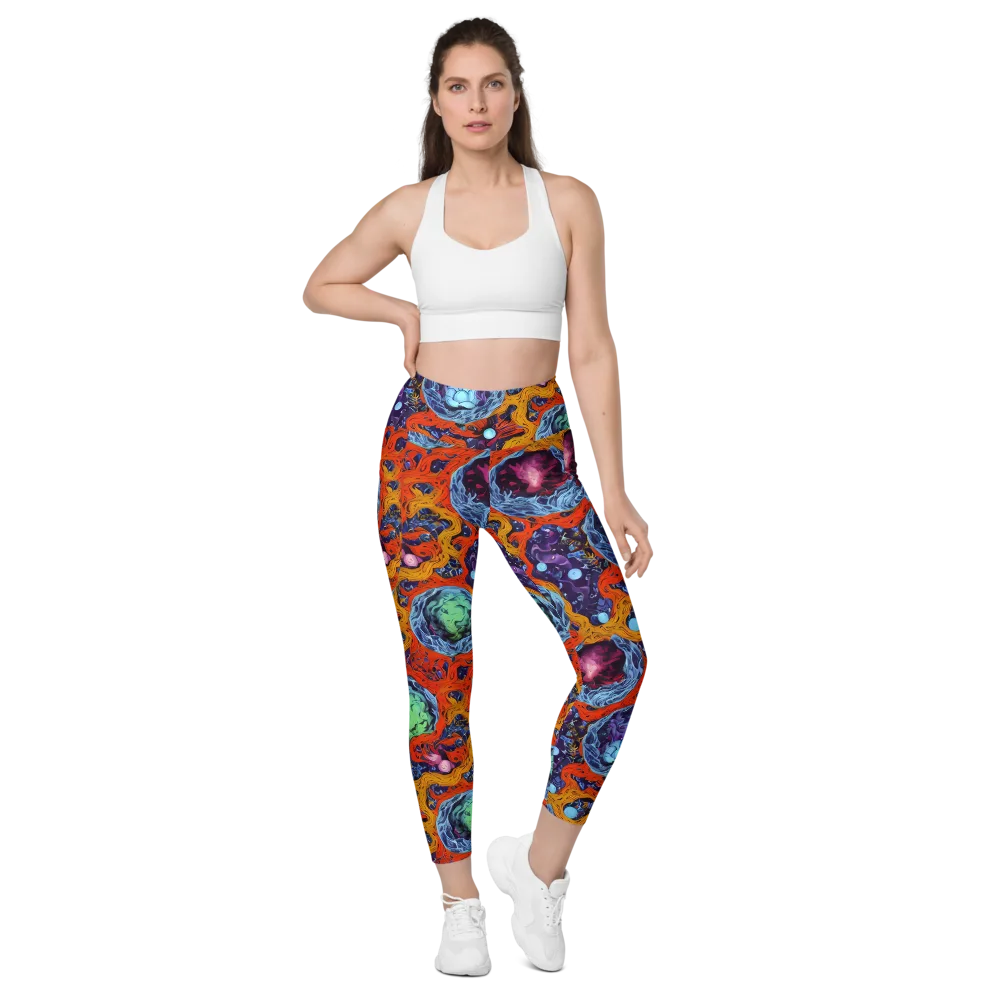 Nebula Reef on Leggings with Pockets — Front