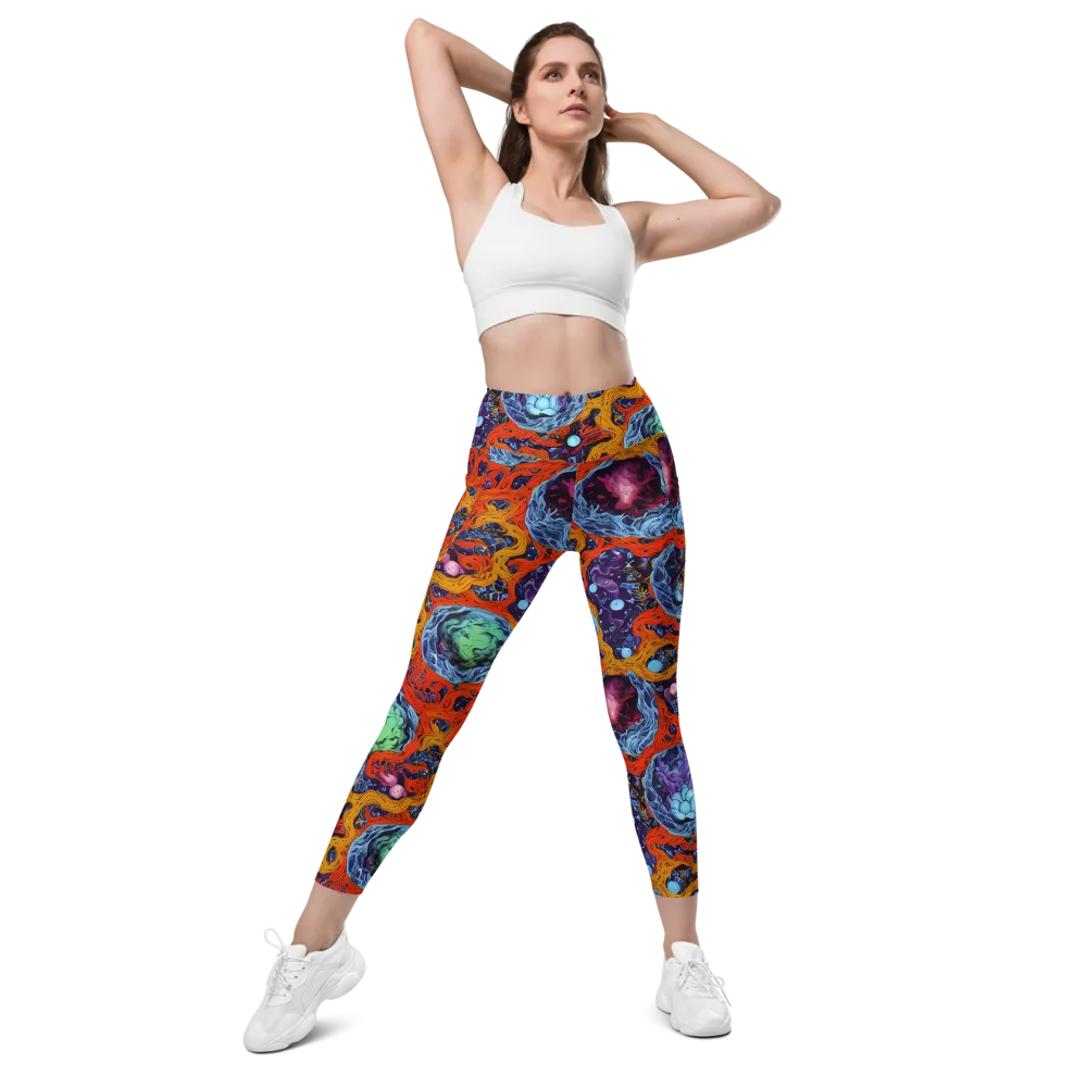 Nebula Reef on Leggings with Pockets — Front