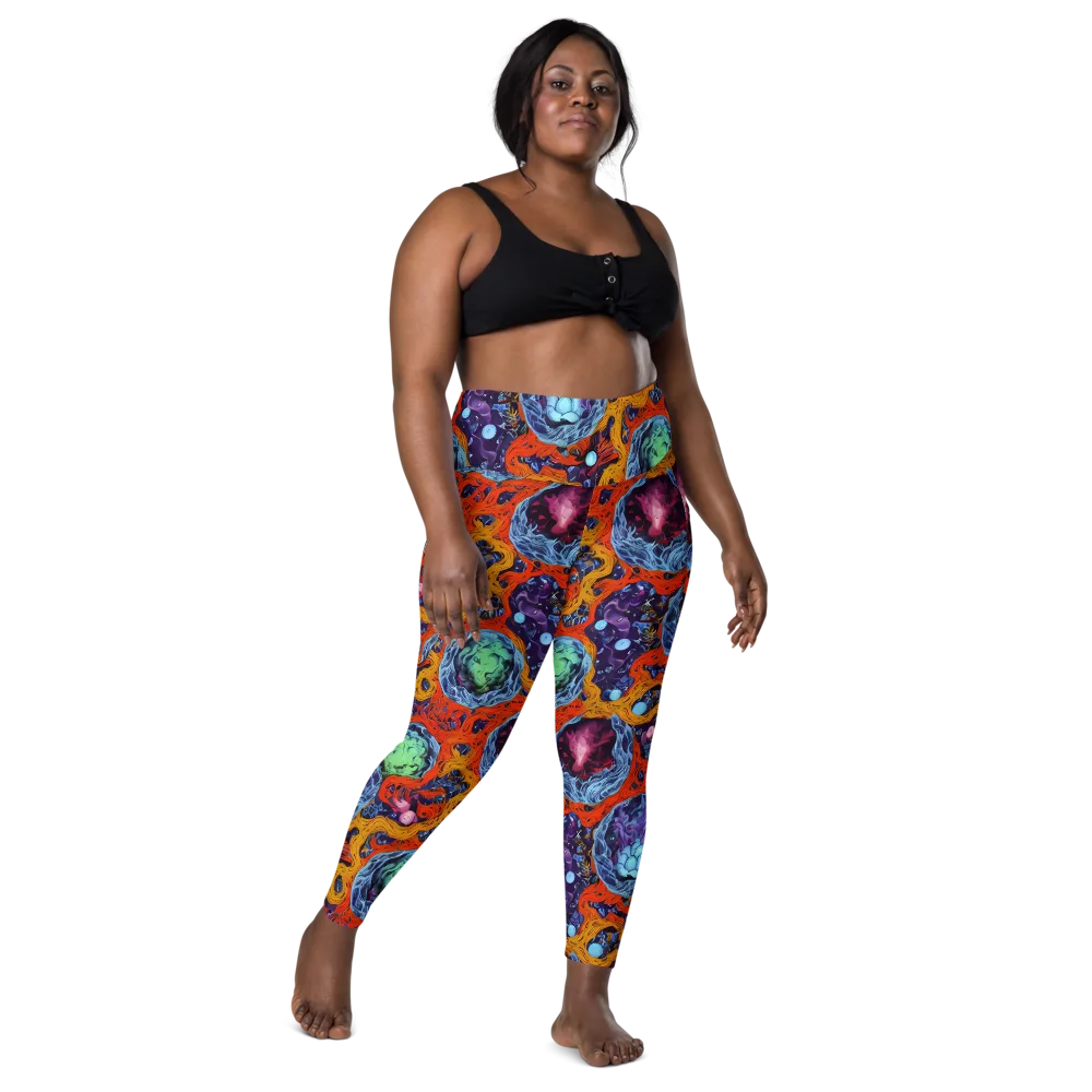 Nebula Reef on Leggings with Pockets — Front