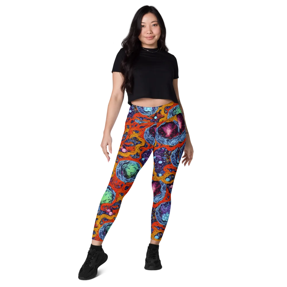 Nebula Reef on Leggings with Pockets — Front
