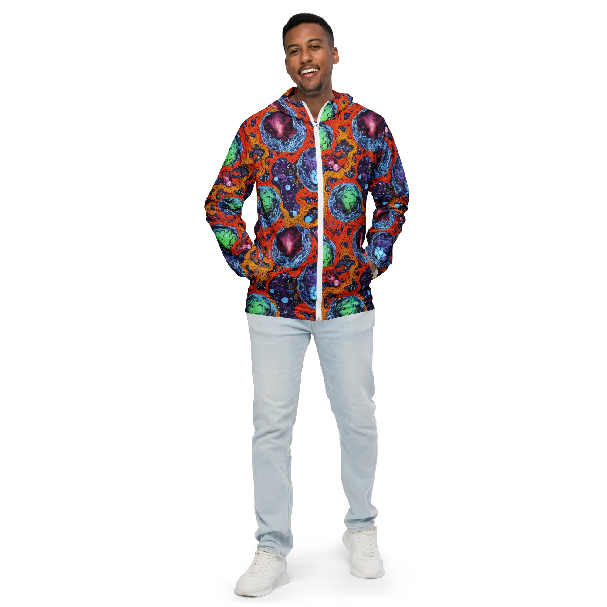 Nebula Reef on Men's Windbreaker — Front