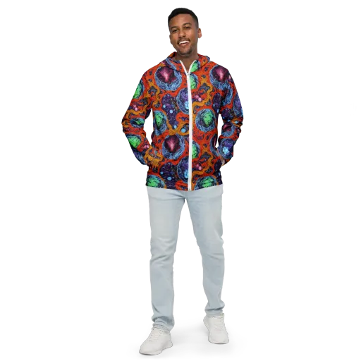 Nebula Reef on a Men's Windbreaker