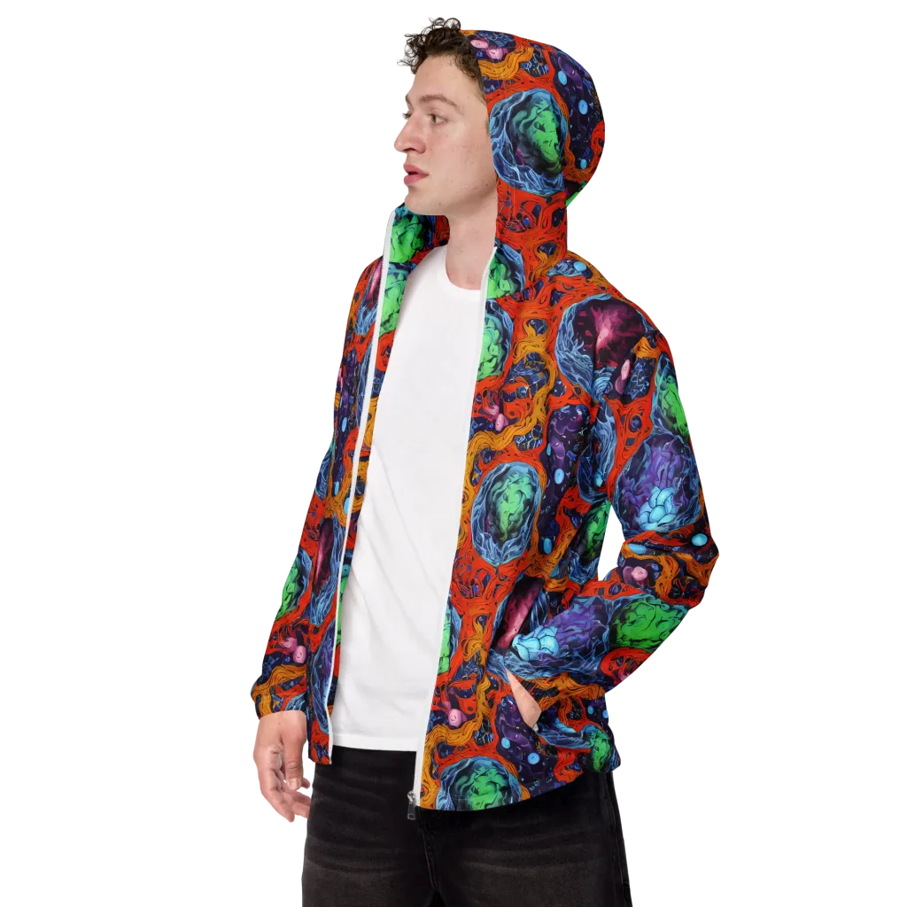 Nebula Reef on Men's Windbreaker — Left Front