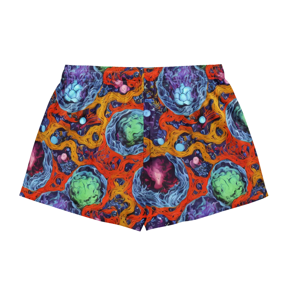 Nebula Reef on Women's Pajama Shorts — Back