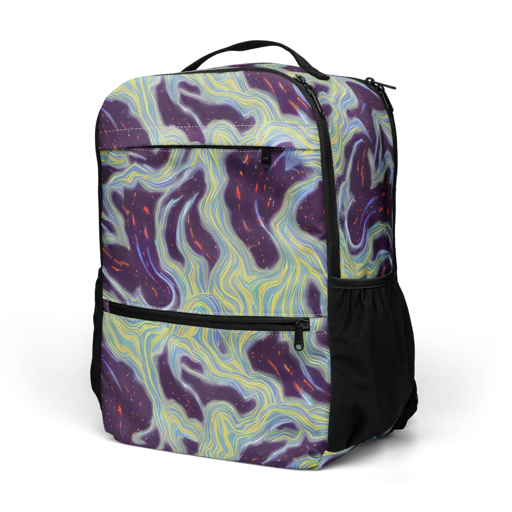 Celestial Tides on Utility Backpack — Left Front