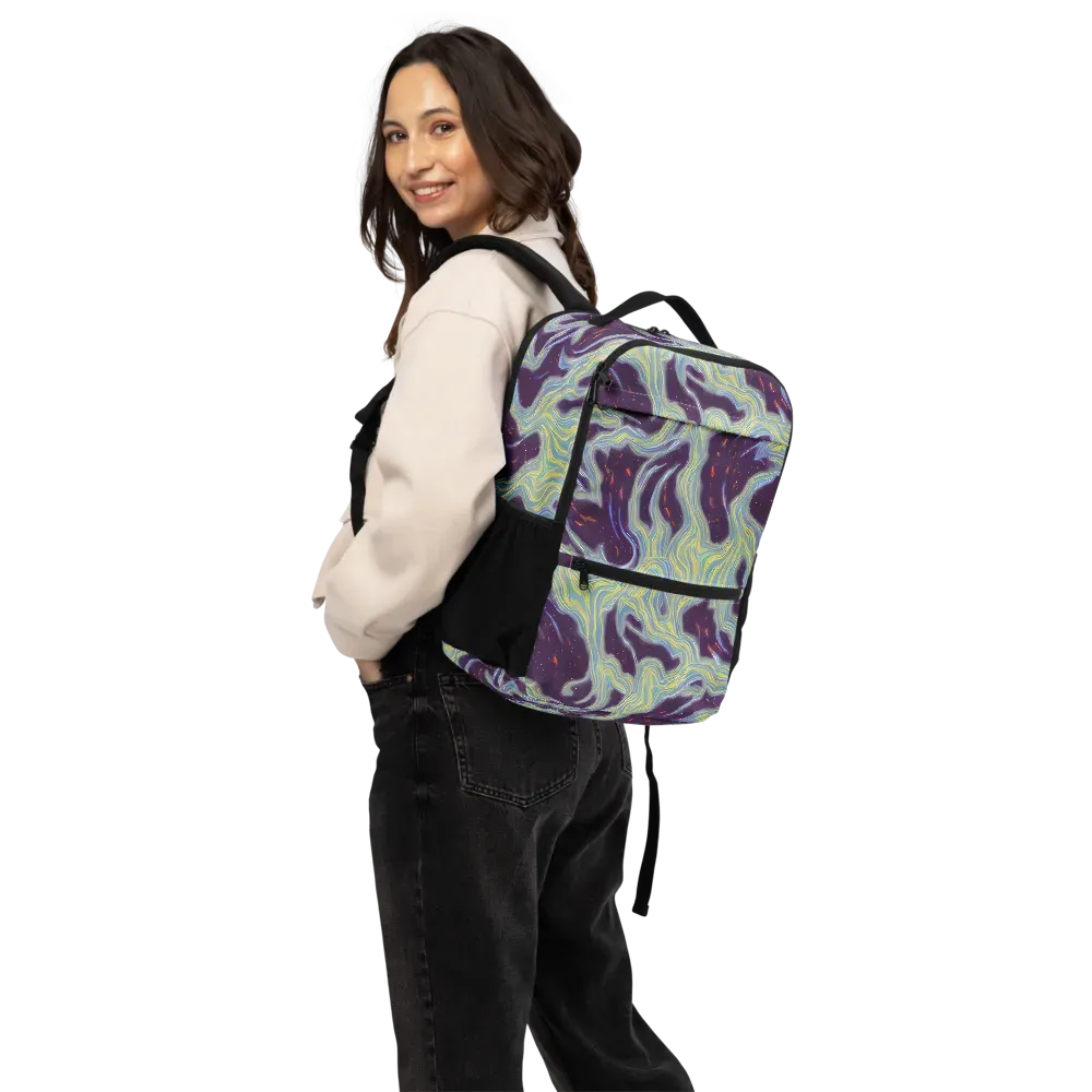Celestial Tides on Utility Backpack — Back