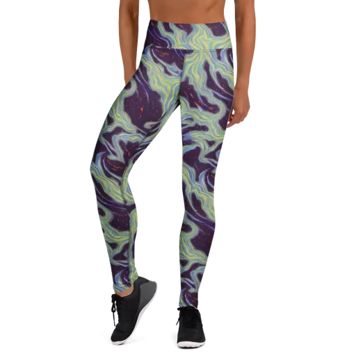Celestial Tides on a Yoga Leggings