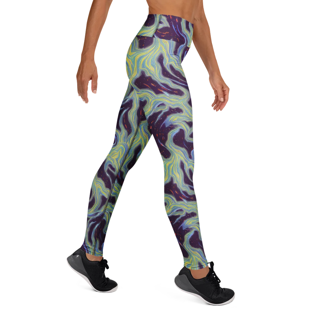 Celestial Tides on Yoga Leggings — Right