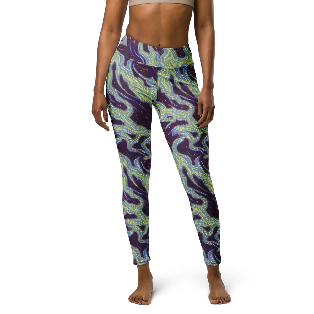 Celestial Tides on Yoga Leggings — Front