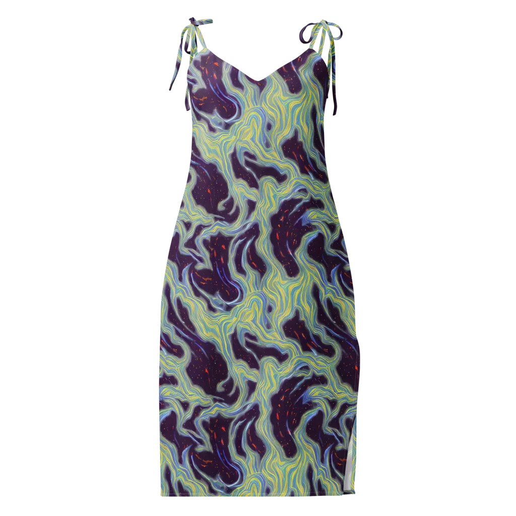 Celestial Tides on Slip Dress — Front