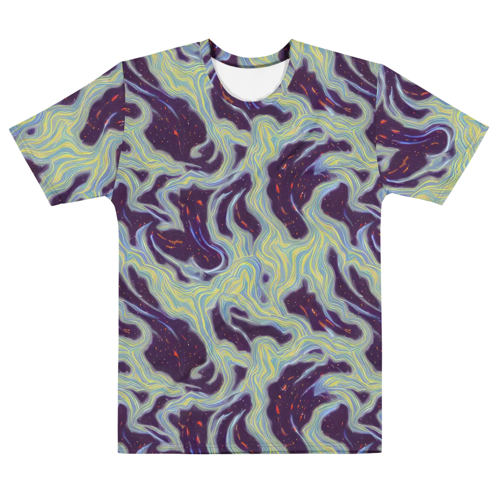 Celestial Tides on Men's Cotton Crew Neck T-Shirt — Front