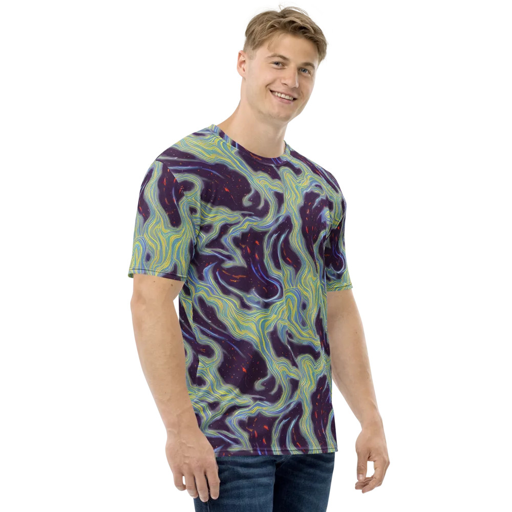 Celestial Tides on Men's Crew Neck T-Shirt — Right