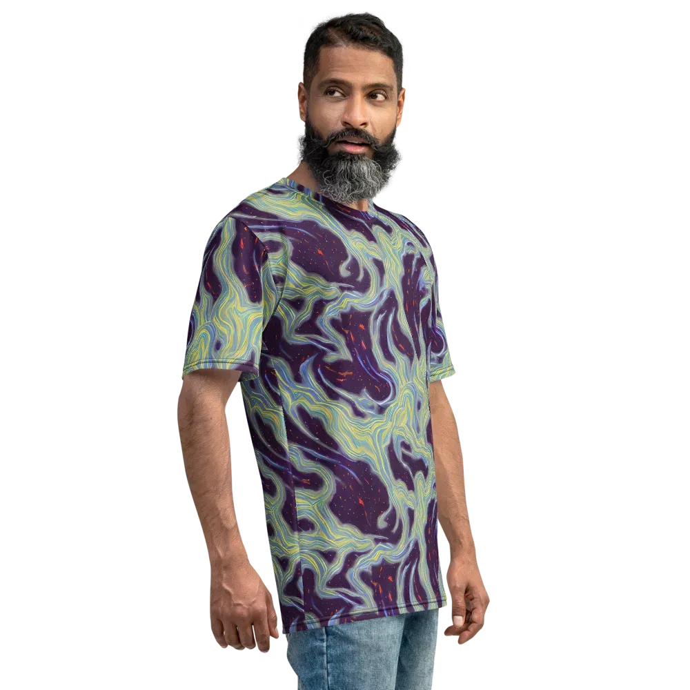Celestial Tides on Men's Crew Neck T-Shirt — Right