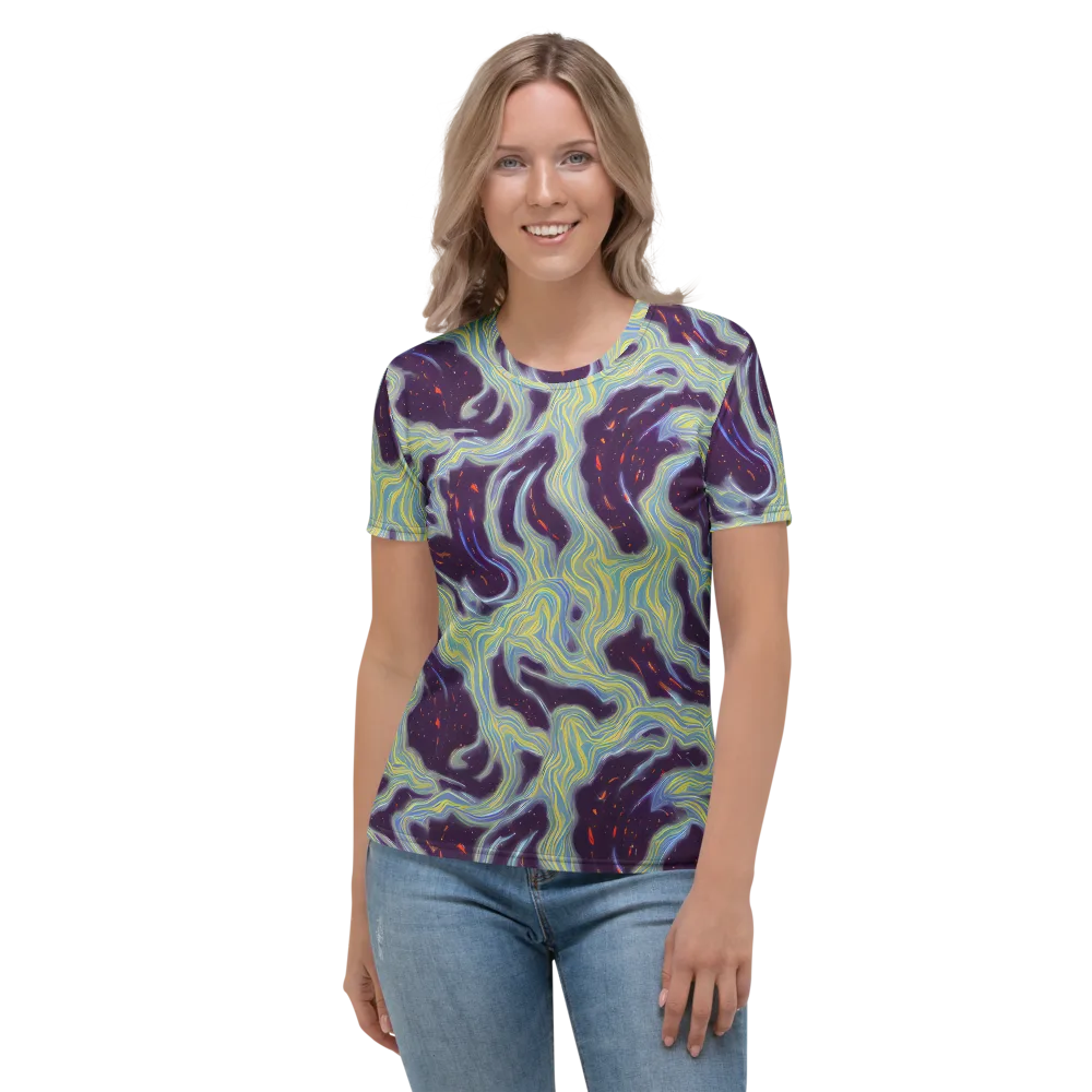 Celestial Tides on Women's Crew Neck T-Shirt — Front