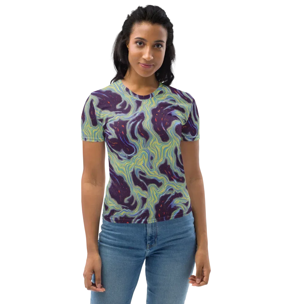 Celestial Tides on Women's Crew Neck T-Shirt — Front