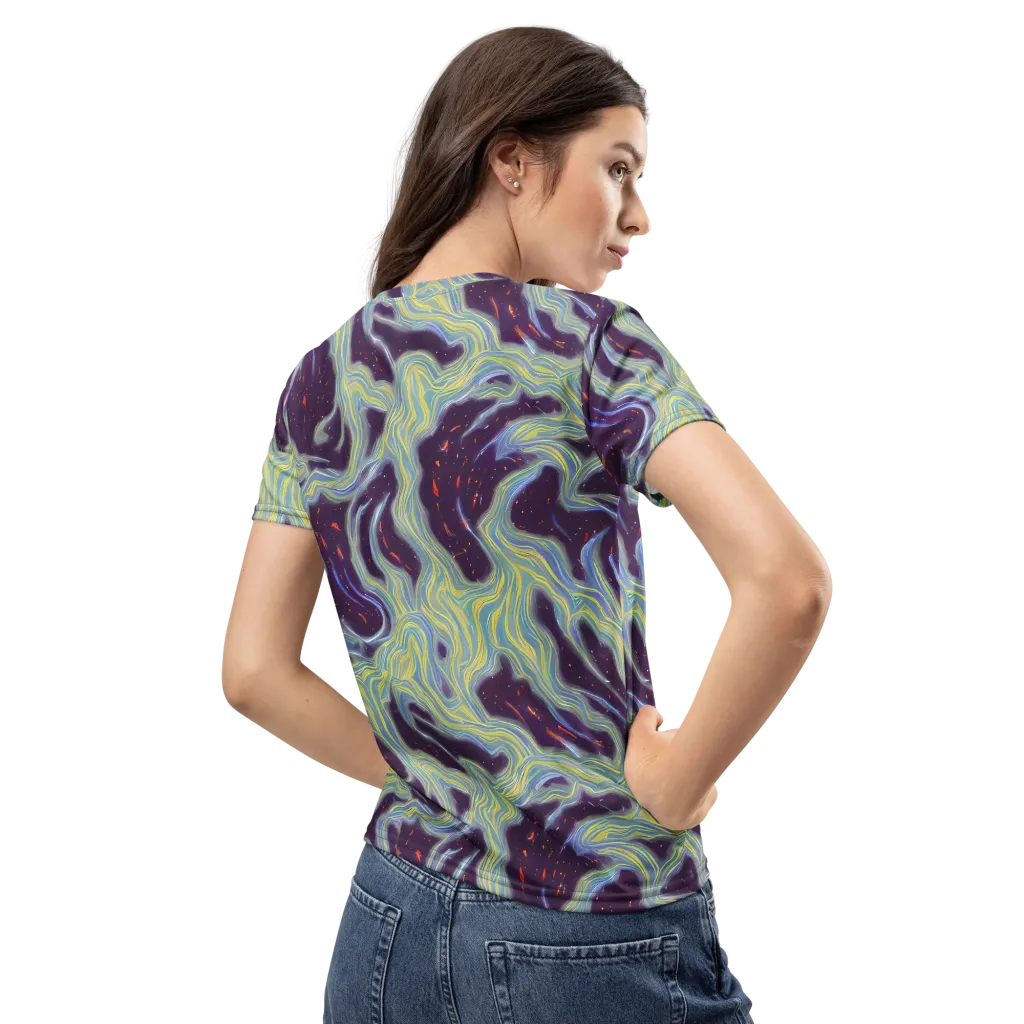 Celestial Tides on Women's Crew Neck T-Shirt — Back